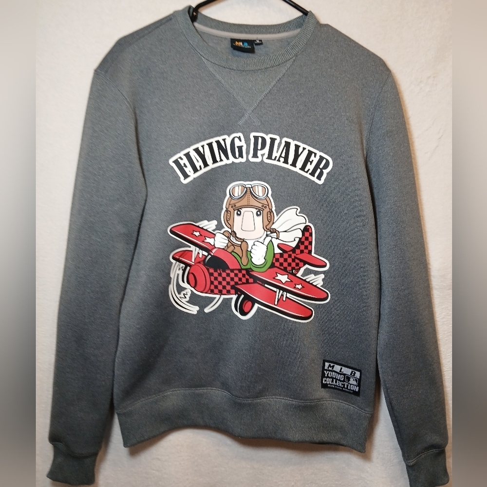 MLB Young  Collection Sweatshirt Flying Player Size Medium Gray
